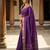 Violet  color print & zariw woven work soft silk saree with blouse