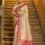 Pink color banarasi silk zari weaving work saree with blouese