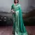 Rama green color silk blend zari weaving work saree with blouese