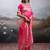 Pink color silk blend zari weaving work saree with blouese