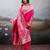 Pink color silk blend zari weaving work saree with blouese