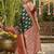 Green color silk blend zari weaving work saree with blouse