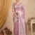 Purple color linen cotton zari woven exclusive saree with blouse