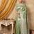 Light green color linen cotton zari woven exclusive saree with blouse