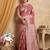 Pink color linen cotton zari woven exclusive saree with blouse