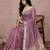 Purple color cotton zari temple border casual saree with blouse