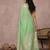 Light green color cotton zari temple border casual saree with blouse