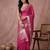 Wine color cotton zari temple border casual saree with blouse