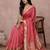Maroon color cotton zari temple border casual saree with blouse