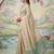 Beige color solid tissue silk plain saree with blouse