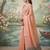 Peach color solid tissue silk plain saree with blouse