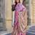 Multi color digital print satin crepe saree 