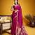 Pink color pure munga silk handloom saree with blouse 