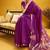 Purple color pure munga silk handloom saree with blouse 
