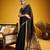 Black color pure munga silk handloom saree with blouse 