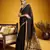 Black color pure munga silk handloom saree with blouse | traditional handwoven munga silk saree for women