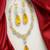 Yellow cz crystal necklace set: indian bridal jewelry