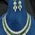Emerald green cz choker necklace set: sterling silver bridal jewelry