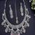 Bridal pink stone choker necklace set: cz diamond indian wedding jewelry