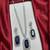Royal blue sapphire necklace & earrings set|silver cz bridal jewelry