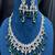 Emerald green cz necklace set: indian bollywood jewelry