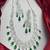 Emerald green cz necklace set: indian bollywood jewelry
