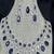 Royal blue sapphire bridal jewelry set: cz crystal choker