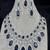 Royal blue sapphire bridal jewelry set: cz crystal choker