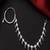 Cz diamond bridal nath: silver indian nose ring with chain