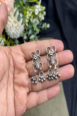 Antique flower jali choker set: handmade brass indian bridal jewelry 2