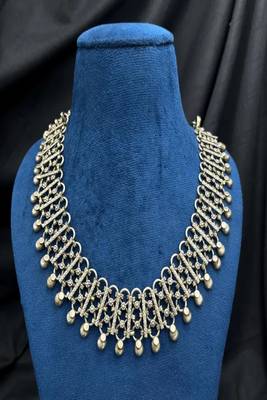 Oxidised silver tribal necklace for women|handmade ethnic indian statement necklace 2