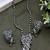 Oxidized silver tone tribal face necklace set | boho earrings