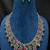 Emerald green ruby red oxidized silver necklace set, indian jewelry choker with earrings,