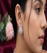 Trillion cut diamond stud earrings,geometric studs, triangle wedding minimalist statement studs