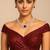 Cz ruby necklace & earrings set: bridal statement jewelry