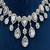 Sparkly teardrop cz bridal jewelry set: silver wedding necklace & earrings
