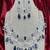 Blue stone indian bridal jewelry set: silver kundan necklace, earrings, maangtika