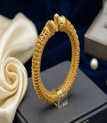 22k gold-plated filigree kada bracelet|traditional indian bridal bangle
