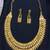 22k gold plated indian bridal choker necklace earrings set: traditional temple jewelry