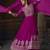 Magenta embroidered georgette semi-sttich wedding wear gown style with dupatta