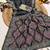 Women's black printed cotton saree with unstiched blouse piece