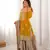 yellow & beige designer sharara suit