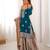 teal & beige designer sharara suit