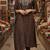 Label divine attire coffee brown silk blend kurta pant set with chanderi dupatta and sequins thread work