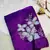 purple Color embroidery sequence work Organza Saree