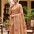 Peach Color woven floral motifs Silk Saree