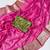 Pink Color Jari Jaqurad Woven with Hand Daying Work Georgette Saree