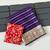 Purple Color Jari Jaqurad Woven with Hand Daying Work Georgette Saree