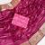 Rani Pink Color Jari Jaqurad Woven with Hand Daying Work Georgette Saree