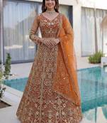 Designer wedding Net lehenga choli